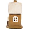 Clayre & Eef 6CE2195 Decoratiehuis 10x10x16 cm Bruin-Beige