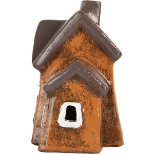 Clayre & Eef Decoratie Huis 20x11x16 cm Oranje Grijs