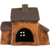 Clayre & Eef Decoratie Huis 20x11x16 cm Oranje Grijs