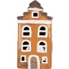 Clayre & Eef 6CE2203 Decoratie Huis 13x10x24 cm Grijs en Oranje