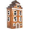 Clayre & Eef 6CE2203 Decoratie Huis 13x10x24 cm Grijs en Oranje