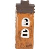 Clayre & Eef 6CE2203 Decoratie Huis 13x10x24 cm Grijs en Oranje