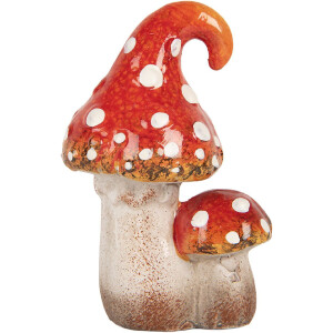 Clayre & Eef 6CE2206 Decoratie Paddestoelen 8x6x12 cm