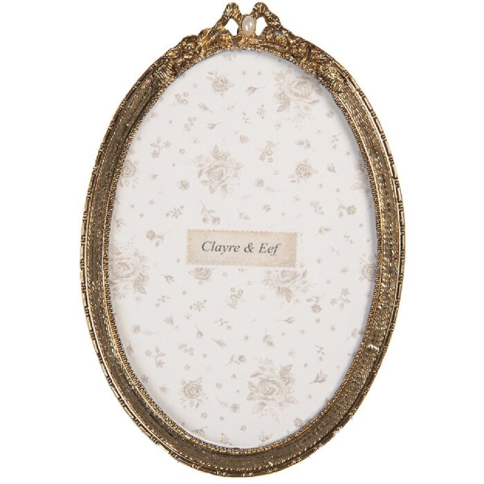 Clayre & Eef 2F1291 Fotolijst 10x1x14 cm / 9x13 cm Goudkleur