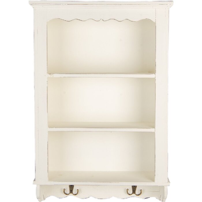 Clayre & Eef 5H0742 Wandkast 45x16x67 cm Wit