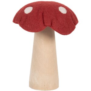 Clayre & Eef 66303 Viltpil 14x14x17 cm Rood-Bruin