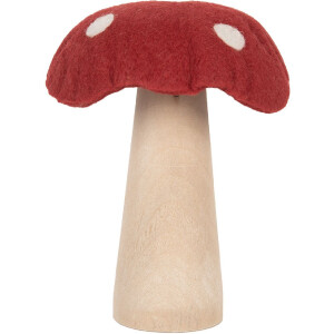 Clayre & Eef 66303 Viltpil 14x14x17 cm Rood-Bruin