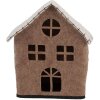 Clayre & Eef 66305 Vilt Huis 17x9x19 cm Bruin en Wit