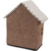 Clayre & Eef 66305 Vilt Huis 17x9x19 cm Bruin en Wit