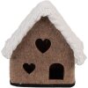 Clayre & Eef 66306 Vilt Huisje 13x10x13 cm Bruin Wit