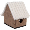 Clayre & Eef 66306 Vilt Huisje 13x10x13 cm Bruin Wit