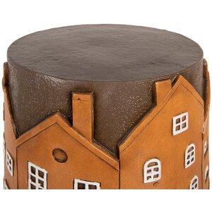 Clayre & Eef 6MG0128 Plantentafel Ø 39x39 cm Oranje Grijs