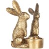 Clayre & Eef 6PR5741 Kandelaar Konijn 10x8x12 cm Goud
