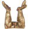 Clayre & Eef 6PR5741 Kandelaar Konijn 10x8x12 cm Goud