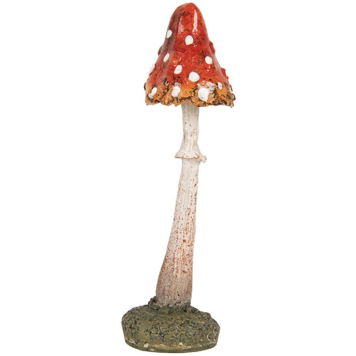 Clayre & Eef 6PR5744 Decoratie Paddestoel 4x4x12 cm
