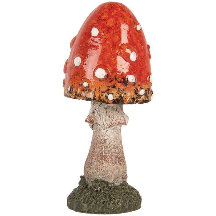 Clayre & Eef 6PR5745 Decoratie Paddenstoel Rood-Wit 4x8 cm