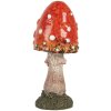 Clayre & Eef 6PR5745 Decoratie Paddenstoel Rood-Wit 4x8 cm