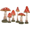 Clayre & Eef 6PR5745 Decoratie Paddenstoel Rood-Wit 4x8 cm