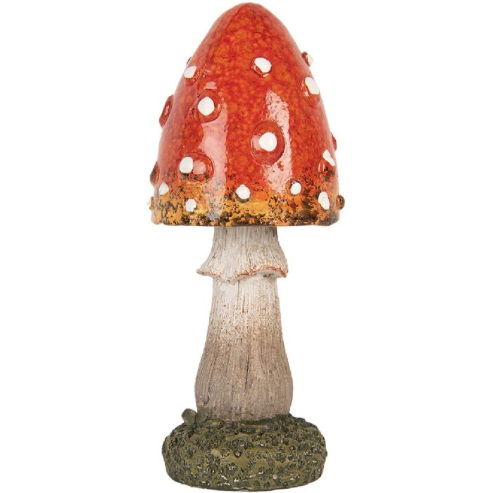 Clayre & Eef 6PR5747 Decoratie Paddenstoel Ø 5x12 cm Rood Wit