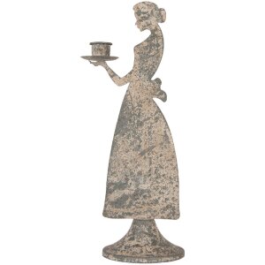 Clayre & Eef 6Y5814 Kandelaar Vrouw 15x10x37 cm