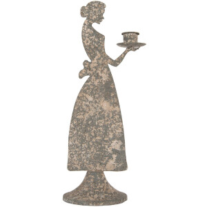 Clayre & Eef 6Y5814 Kandelaar Vrouw 15x10x37 cm