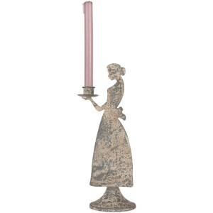 Clayre & Eef 6Y5814 Kandelaar Vrouw 15x10x37 cm