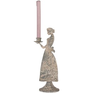 Clayre & Eef 6Y5816 Kandelaar Vrouw 10x8x26 cm