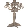 Clayre & Eef 6Y5818 Kandelaar 26x26x35 cm Grijs-Beige