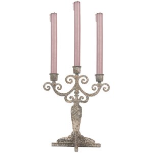 Clayre & Eef 6Y5821 Kandelaar 26x16x35 cm Grijs