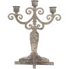 Clayre & Eef 6Y5821 Kandelaar 26x16x35 cm Grijs