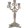 Clayre & Eef 6Y5821 Kandelaar 26x16x35 cm Grijs