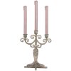 Clayre & Eef 6Y5822 Kandelaar 21x15x25 cm Grijs Beige
