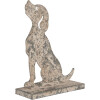 Clayre & Eef 6Y5829 Decoratie Hond 20x8x24 cm Grijs Beige