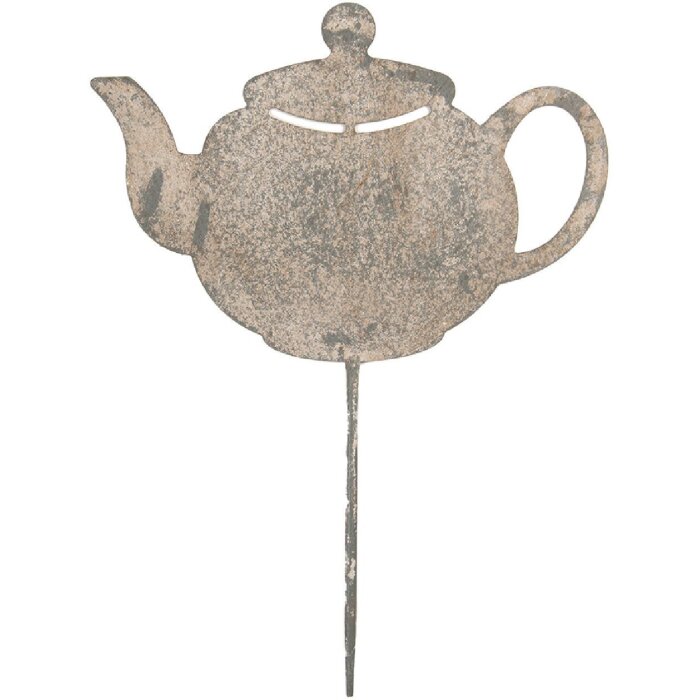 Clayre & Eef 6Y5831 Tuinpaal Theepot 26x1x35 cm Grau Beige