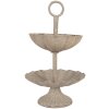 Clayre & Eef 6Y5886 Etagère Ø 15x24 cm Grijs Beige