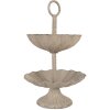 Clayre & Eef 6Y5886 Etagère Ø 15x24 cm Grijs Beige