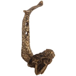 Clayre & Eef 6Y5889 Wandhaken 5x4x10 cm Goudkleurig
