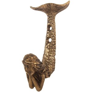 Clayre & Eef 6Y5889 Wandhaken 5x4x10 cm Goudkleurig