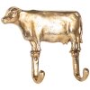 Clayre & Eef 6Y5895 Wandhaken 17x4x15 cm goudkleurig