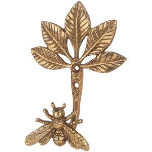 Clayre & Eef 6Y5898 Wandhaken 10x6x14 cm Goudkleurig