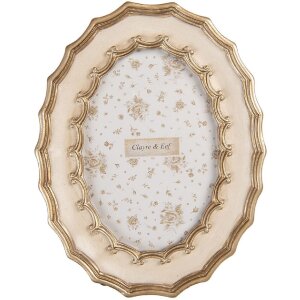 Clayre & Eef 2F1382 Fotolijst 16x2x21 cm / 10x15 cm Wit