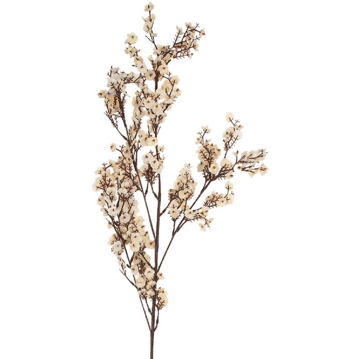 Clayre & Eef 5PL0200W Kunstmatige Bloem 10x8x104 cm Wit Bruin