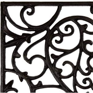 Clayre & Eef 5Y1290 Drempelmat IJzer 59x39x2 cm Drausen Bruin