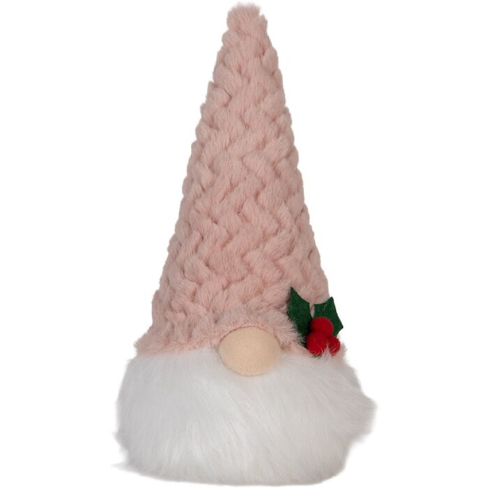Clayre & Eef 66334 Decoratieve Kabouter met LED 10x10x25 cm Rosa