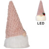 Clayre & Eef 66334 Decoratieve Kabouter met LED 10x10x25 cm Rosa