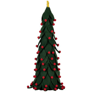 Clayre & Eef 66338 Decoratieve Kerstboom Ø 15x45 cm Groen en Rood