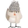 Clayre & Eef 66340 Decoratie Vogel 11x7x12 cm Wit