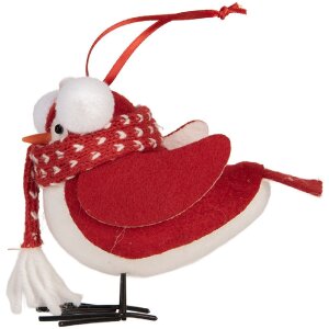 Clayre & Eef 66341 Decoratie Vogel 12x7x10 cm