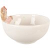 Clayre & Eef 6CE2216 Schaal 18x17x12 cm Wit Roze 700 ml