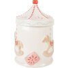 Clayre & Eef 6CE2218 Voorraaddoos met deksel Ø 15x22 cm Wit/Bruin